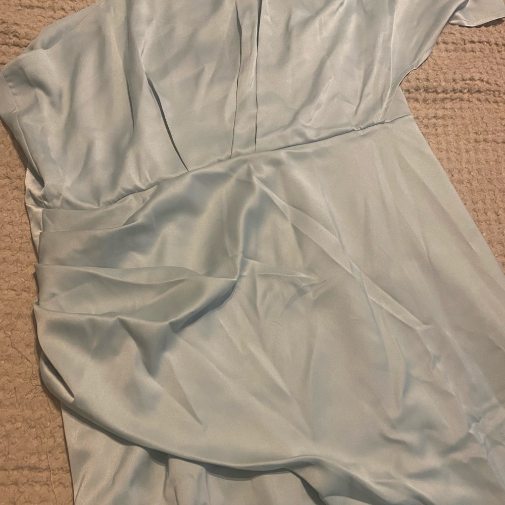 Ramla Sheath one-shoulder light green dress